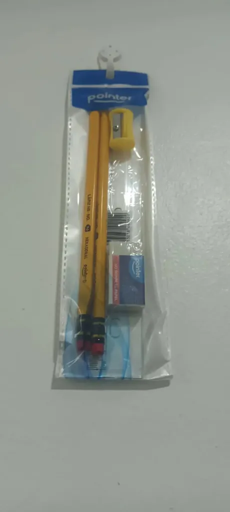 Set de Lapiz+Borra+Sacapunta+Regla POINTER