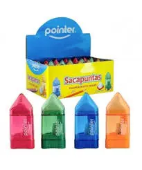 Sacapuntas Tipo Lápiz con Borra/Deposito (POINTER)