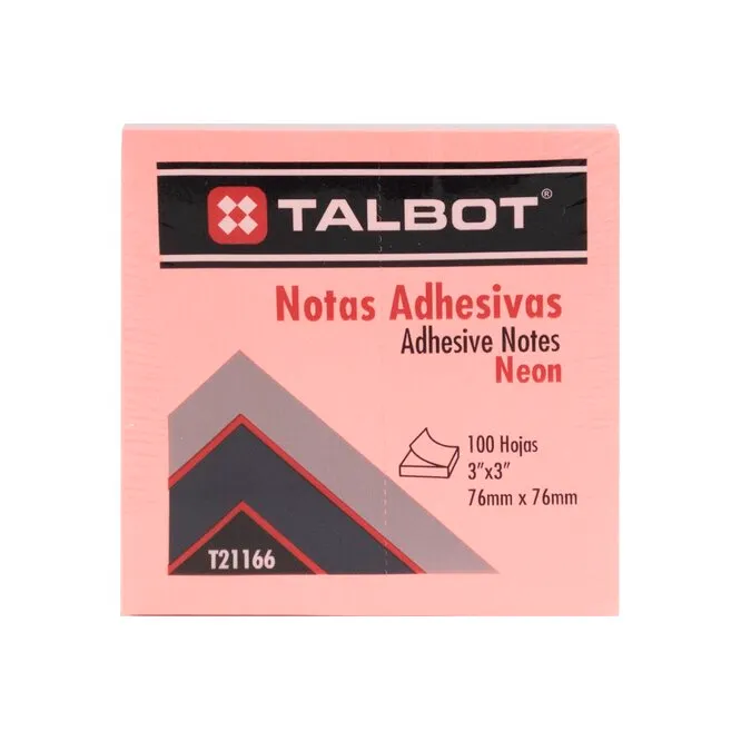 Notas Adhesivas 3x3 Neón TALBOT 100h