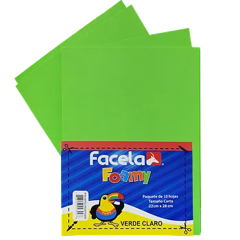FOAMY lISO VERDE CLARO 8.5X11-FACELA
