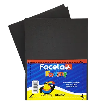 Foamy Liso Negro 8.5X11-FACELA