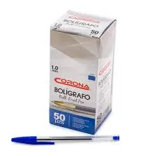 BOLIGRAFO AZUL CORONA 1mm